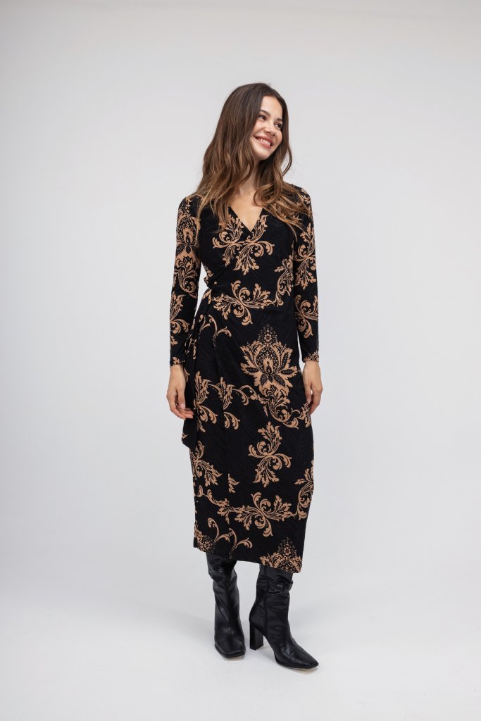 Μίντι φόρεμα εμπριμέ κρουαζέ Μίντι φόρεμα εμπριμέ κρουαζέ