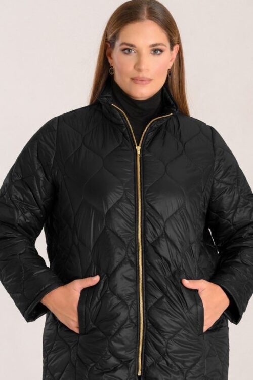 Μπουφάν ελαφρύ καπιτονέ με τσέπες και φερμουάρ