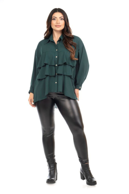 Πουκαμίσα με βολάν σε πολύ άνετη γραμμή