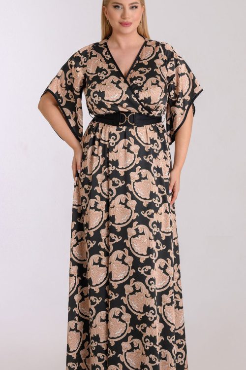 Σατέν φόρεμα με λαχούρια