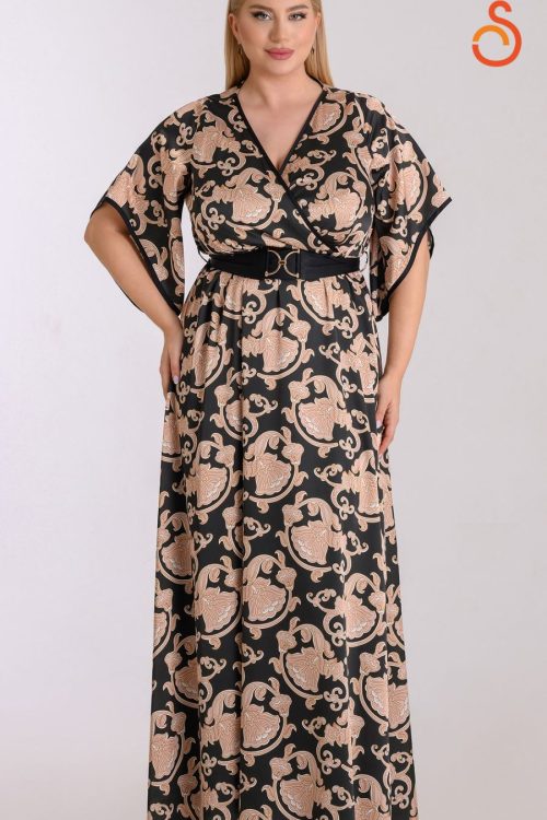 Σατέν φόρεμα με λαχούρια