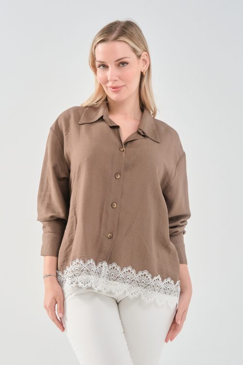 Πουκάμισο με δαντέλα