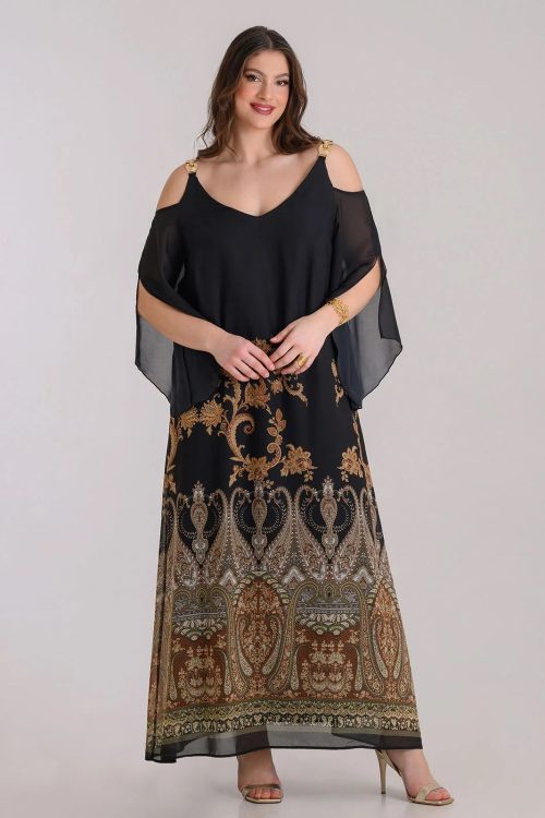 Φόρεμα με χρυσή λεπτομέρεια