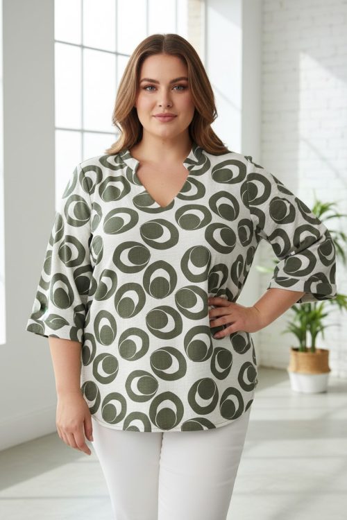 Μπλούζα με γεωμετρικό τύπωμα